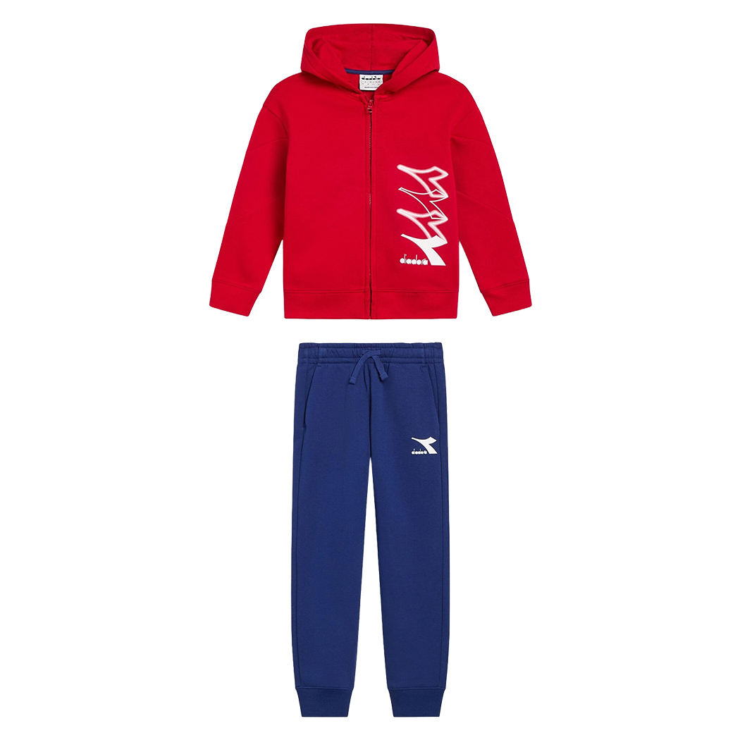 DIADORA JB. TRACKSUIT HD FZ LOGO TUTA FELPA COMPLETO BAMBINI RAGAZZI 102.180956