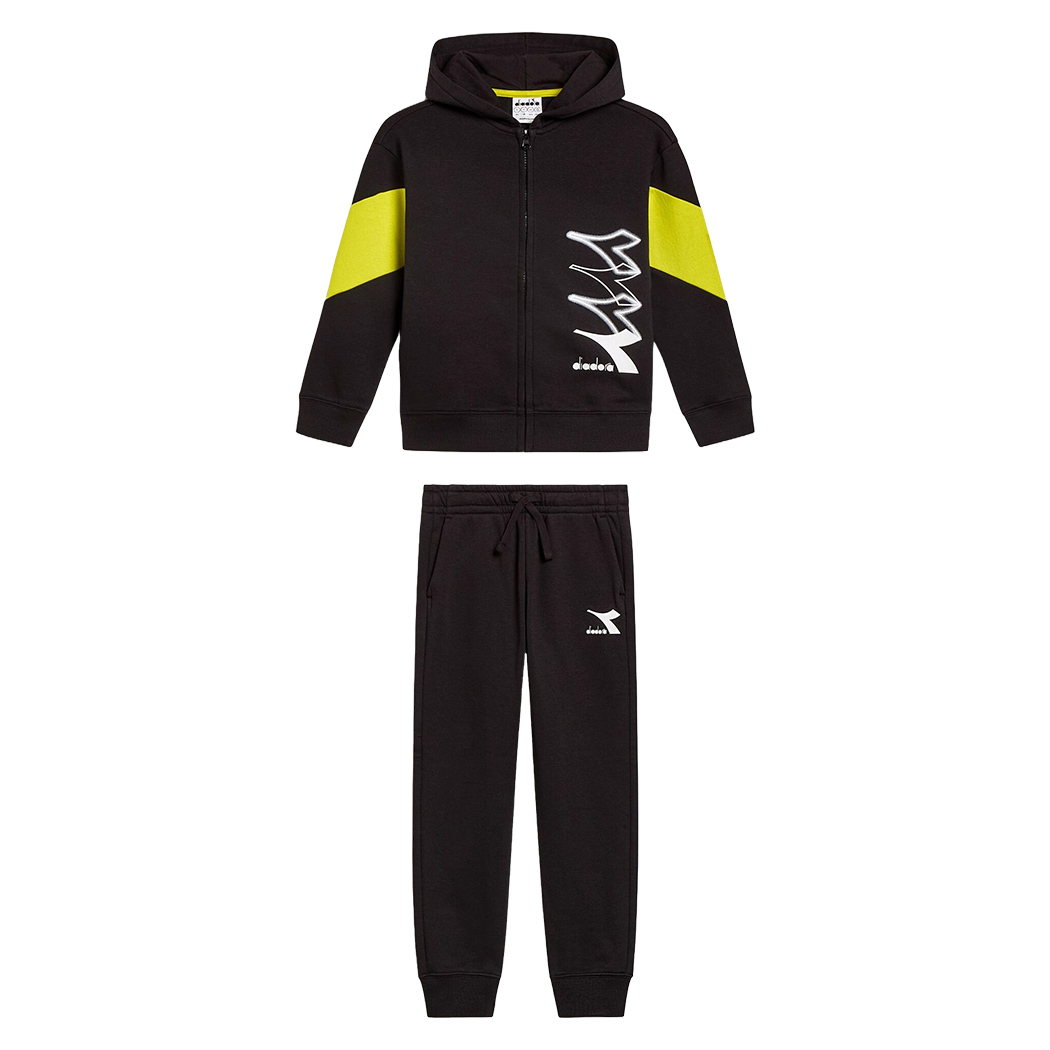 DIADORA JB. TRACKSUIT HD FZ LOGO TUTA FELPA COMPLETO BAMBINI RAGAZZI 102.180956