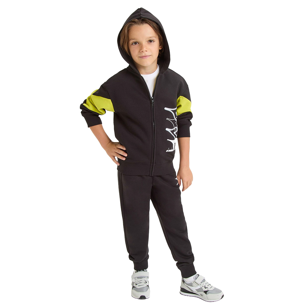 DIADORA JB. TRACKSUIT HD FZ LOGO TUTA FELPA COMPLETO BAMBINI RAGAZZI 102.180956