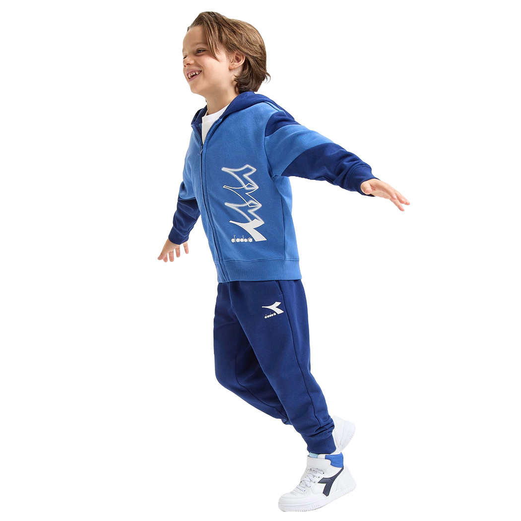 DIADORA JB. TRACKSUIT HD FZ LOGO TUTA FELPA COMPLETO BAMBINI RAGAZZI 102.180956