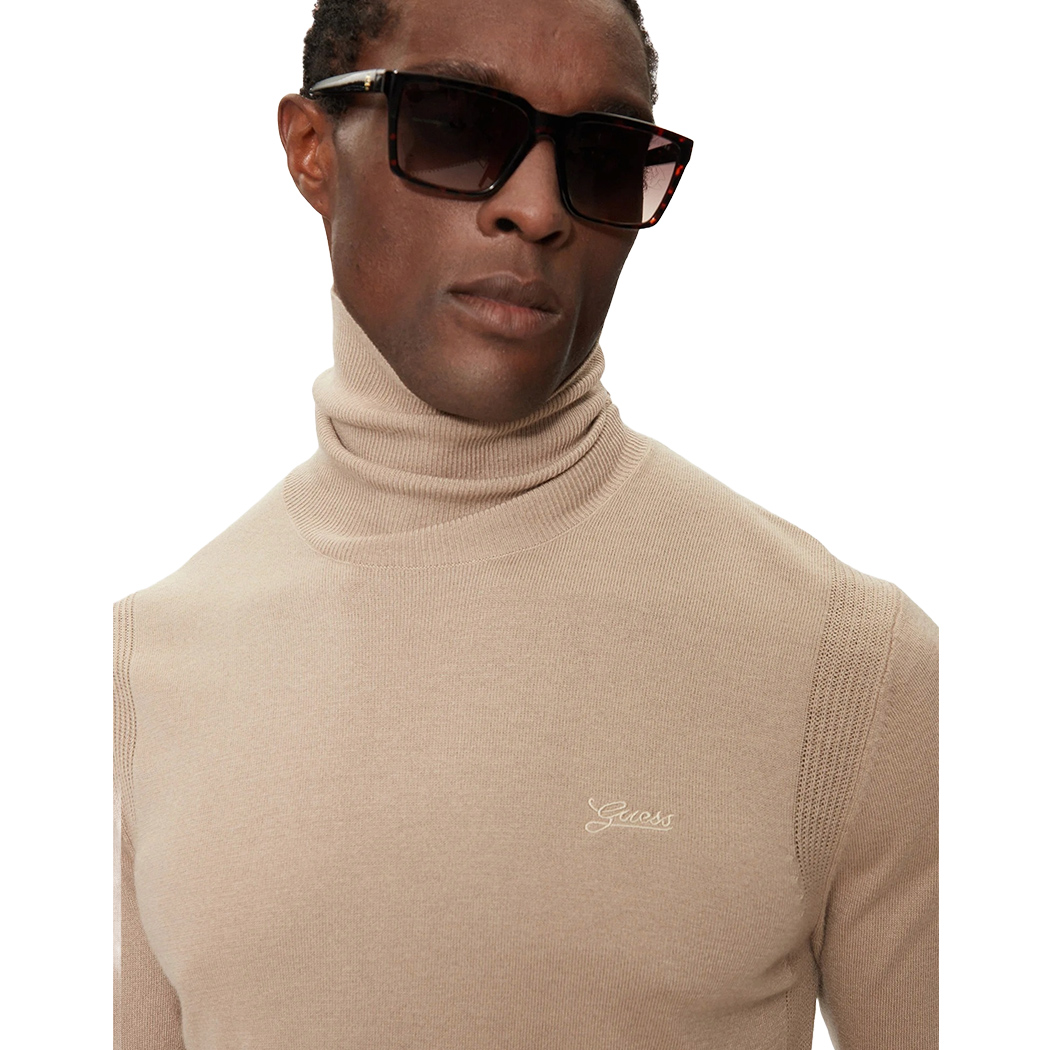 GUESS MAGLIA MAGLIONE PULLOVER UOMO COLLO ALTO DOLCEVITA INVERNALE M4BR05Z3H82