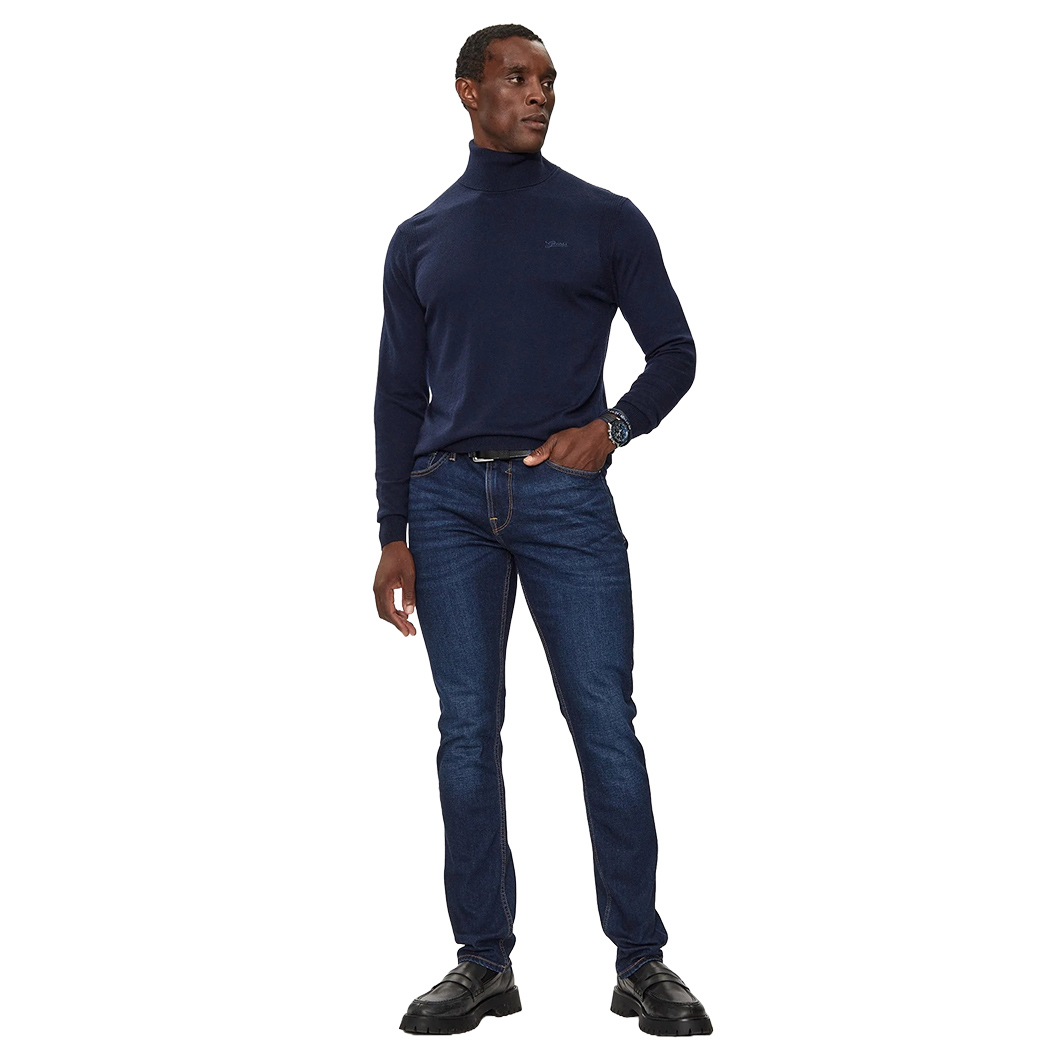 GUESS MAGLIA MAGLIONE PULLOVER UOMO COLLO ALTO DOLCEVITA INVERNALE M4BR05Z3H82