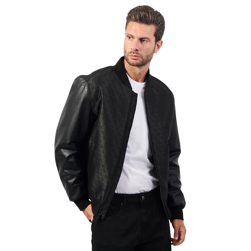 GUESS GIUBBOTTO BOMBER UOMO 4G GIACCA IMBOTTITA GIUBBINO INVERNALE M4BL3GWFIR2