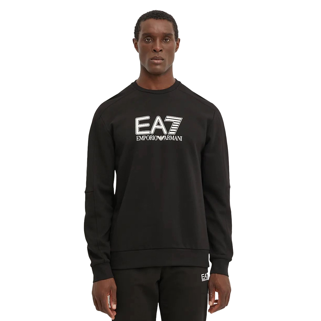EA7 EMPORIO ARMANI FELPA UOMO GIROCOLLO LOGO MAXI INVERNALE 6DPM01PJVTZ