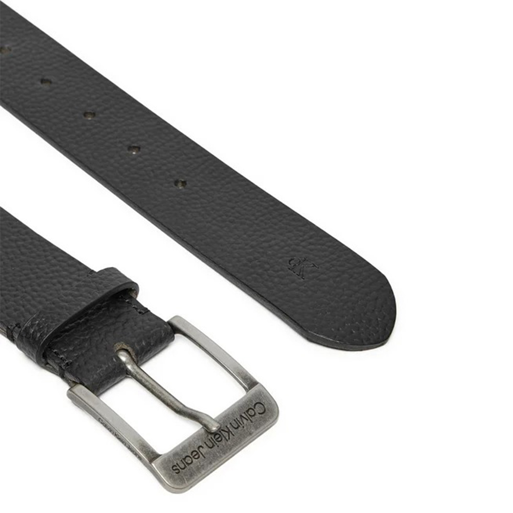 CALVIN KLEIN CINTURA UOMO LOGO IMPRESSO VERA PELLE MARTELLATA CINTA K50K512608