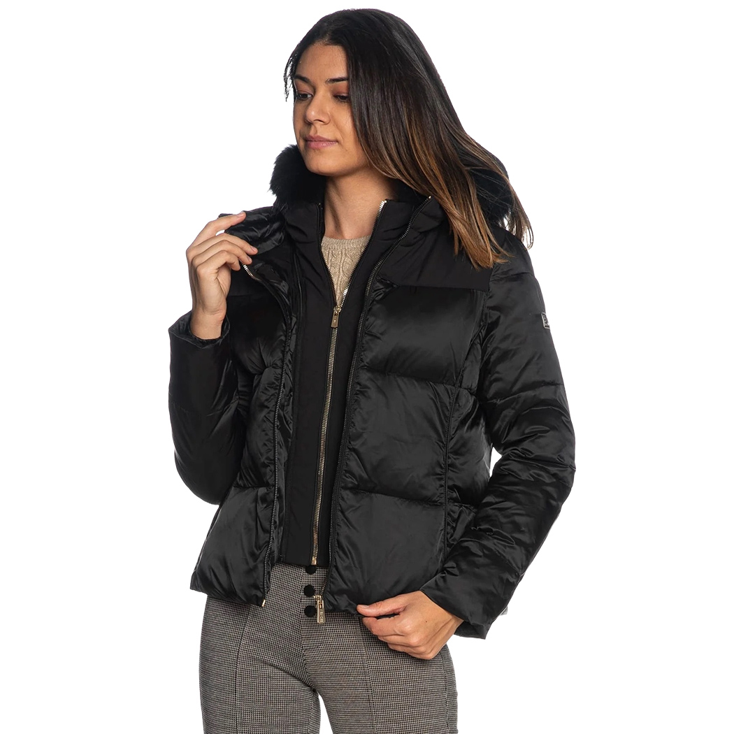 YES-ZEE GIUBBOTTO DONNA GIUBBINO CORTO GIACCA PIUMINO CAPPUCCIO ZIP J016/QV00