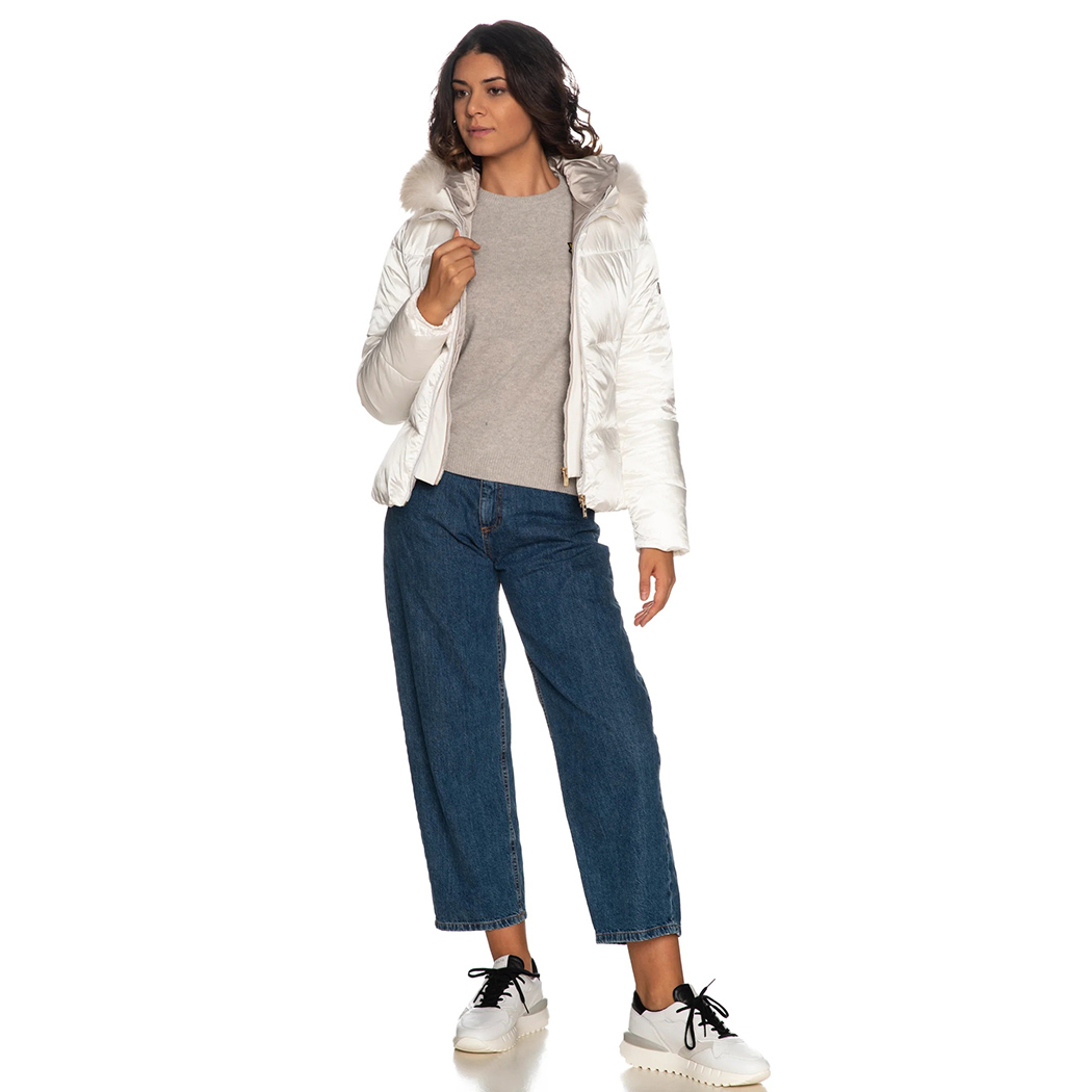 YES-ZEE GIUBBOTTO DONNA GIUBBINO CORTO GIACCA PIUMINO CAPPUCCIO ZIP J016/QV00