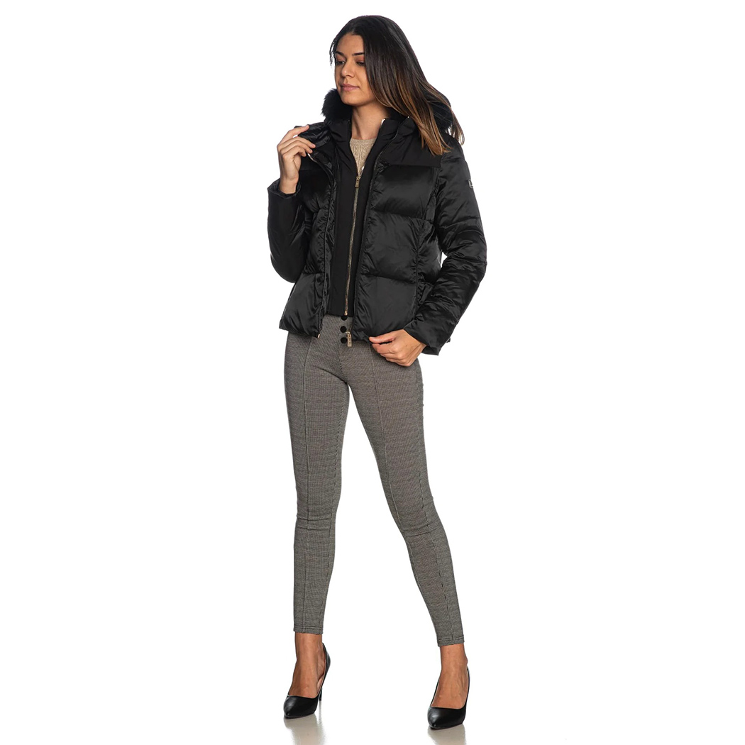 YES-ZEE GIUBBOTTO DONNA GIUBBINO CORTO GIACCA PIUMINO CAPPUCCIO ZIP J016/QV00