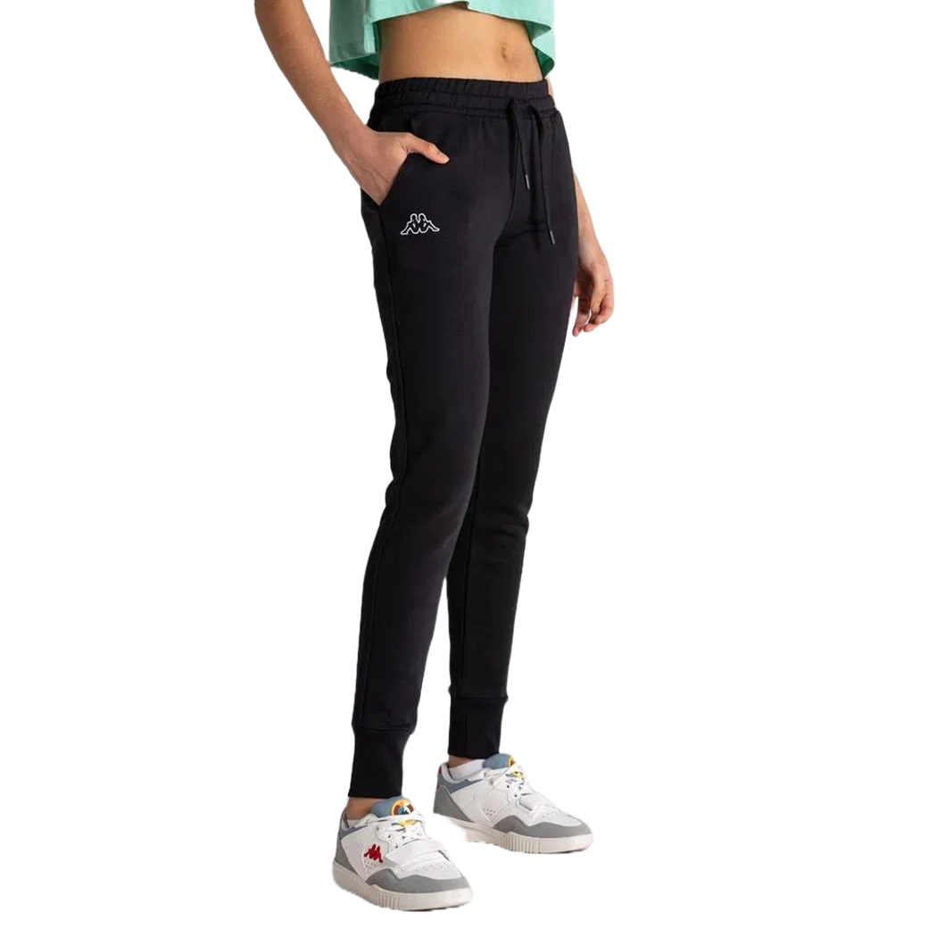 KAPPA LOGO ZALIA PANTALONI JOGGERS DONNA FELPA COTONE INVERNALE SPORT 303MKI0