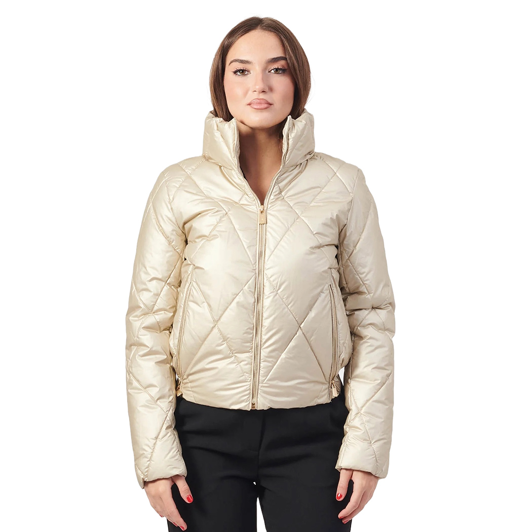 YES-ZEE GIUBBOTTO DONNA GIUBBINO CORTO GIACCA TRAPUNTATO INVERNO ZIP J025/GM00