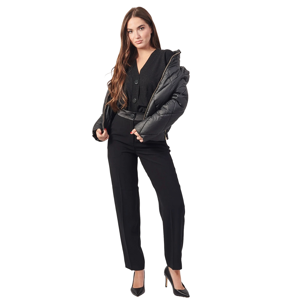 YES-ZEE GIUBBOTTO DONNA GIUBBINO CORTO GIACCA TRAPUNTATO INVERNO ZIP J025/GM00