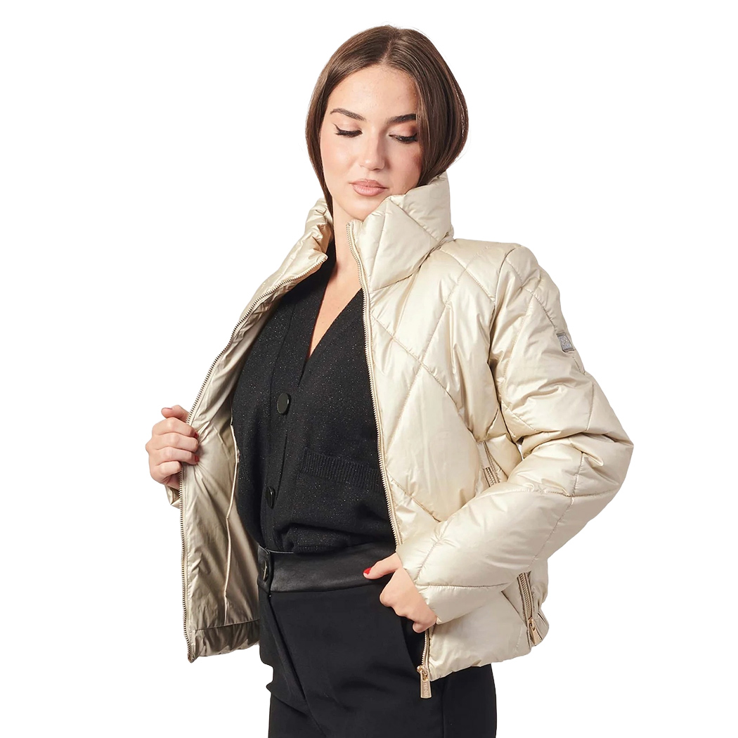 YES-ZEE GIUBBOTTO DONNA GIUBBINO CORTO GIACCA TRAPUNTATO INVERNO ZIP J025/GM00