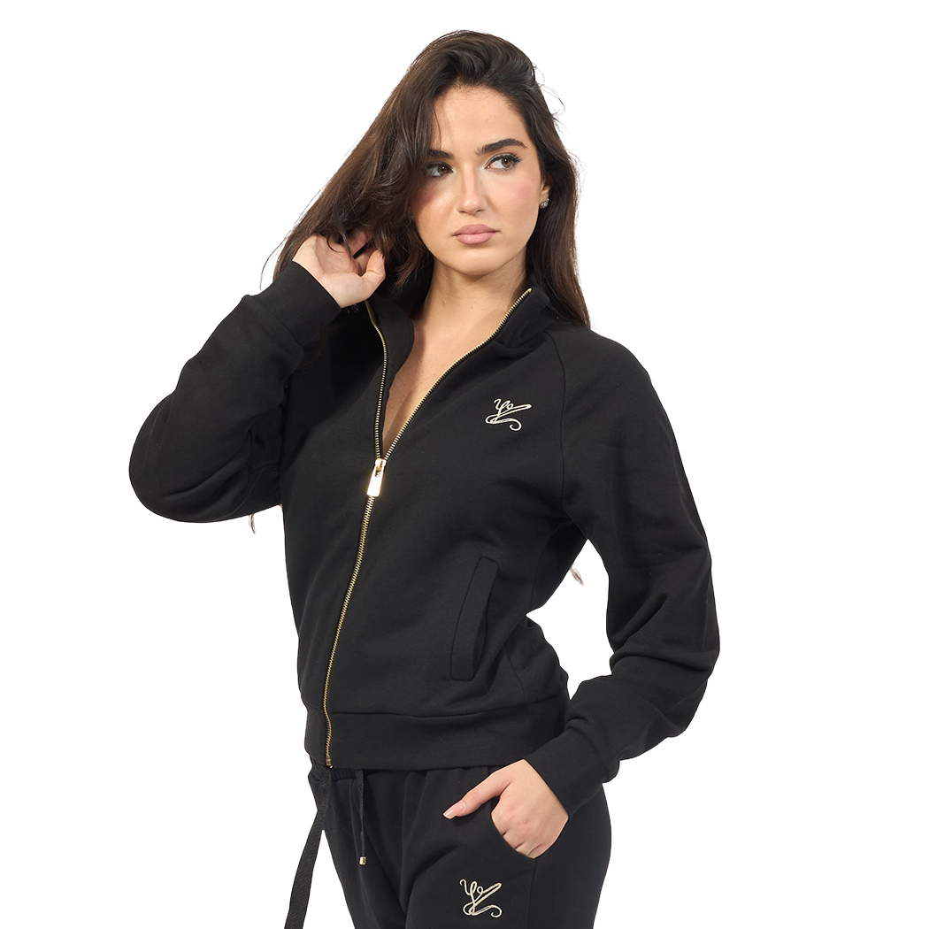 YES-ZEE FELPA SWEATSHIRT MAGLIA APERTA MANICA RAGLAN ZIP DONNA GIRL F009/SN00