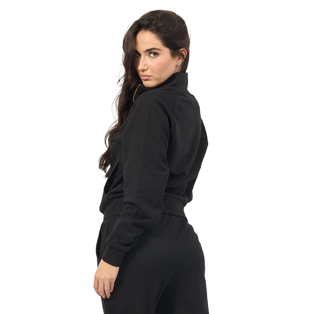 YES-ZEE FELPA SWEATSHIRT MAGLIA APERTA MANICA RAGLAN ZIP DONNA GIRL F009/SN00