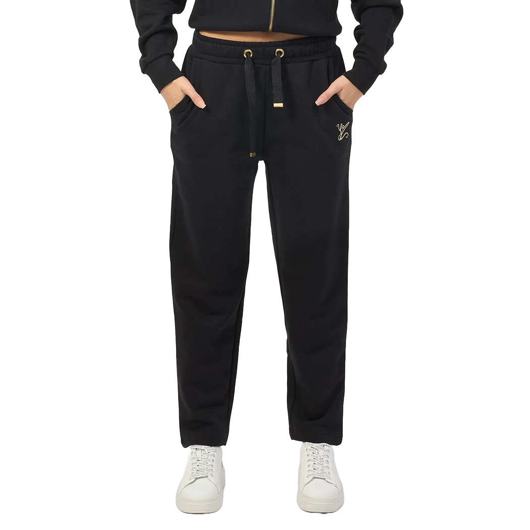 YES-ZEE PANTALONI TUTA STRAIGHT FELPA DONNA COTONE SPORT COULISSE P370-SN00