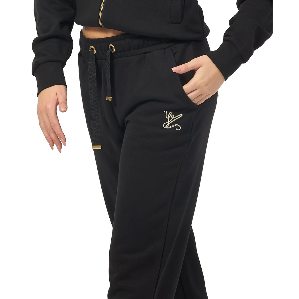 YES-ZEE PANTALONI TUTA STRAIGHT FELPA DONNA COTONE SPORT COULISSE P370-SN00