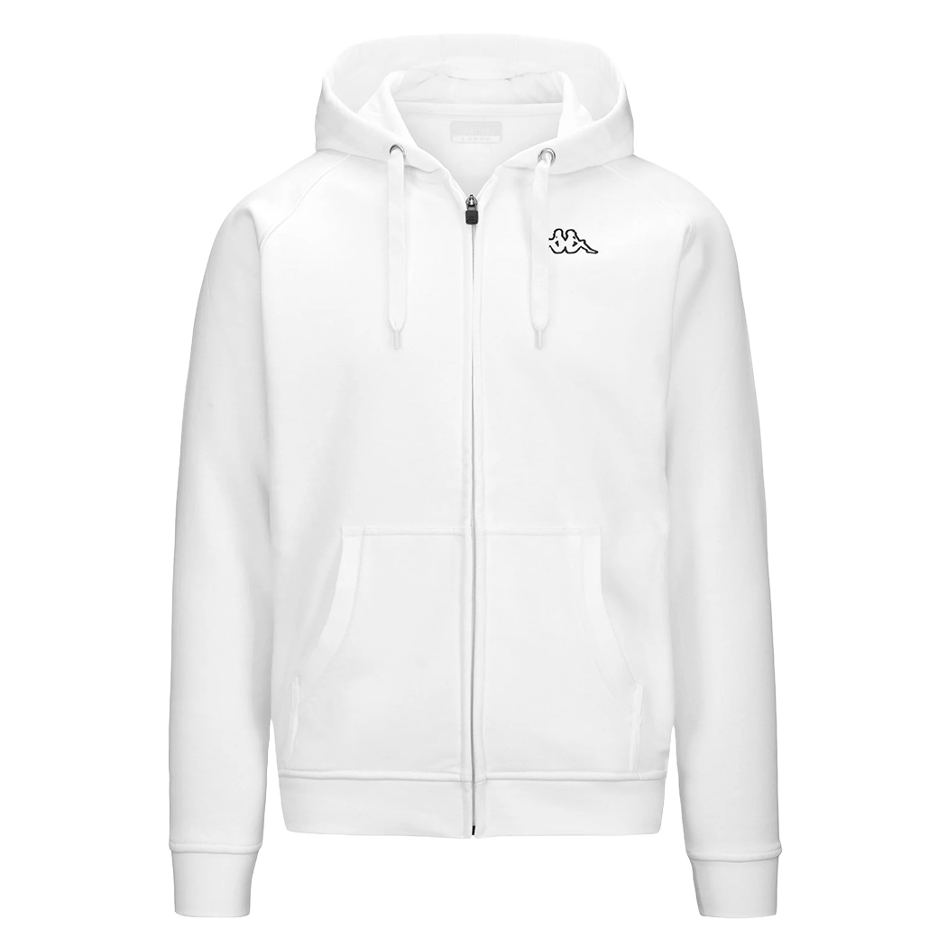 KAPPA LOGO JACK SLIM FELPA UOMO CAPPUCCIO APERTA CERNIERA TASCA SPORT 302EVA0