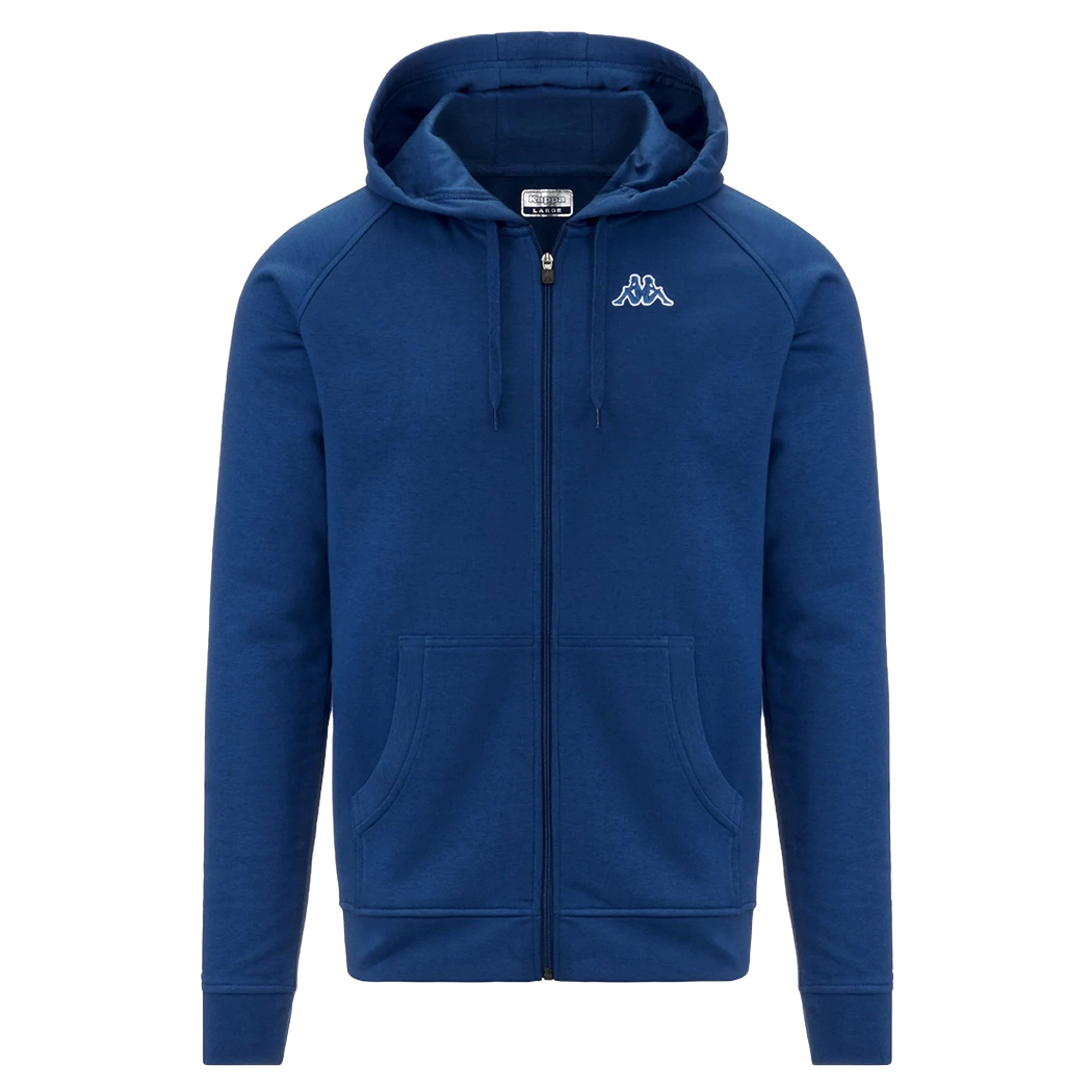 KAPPA LOGO JACK SLIM FELPA UOMO CAPPUCCIO APERTA CERNIERA TASCA SPORT 302EVA0