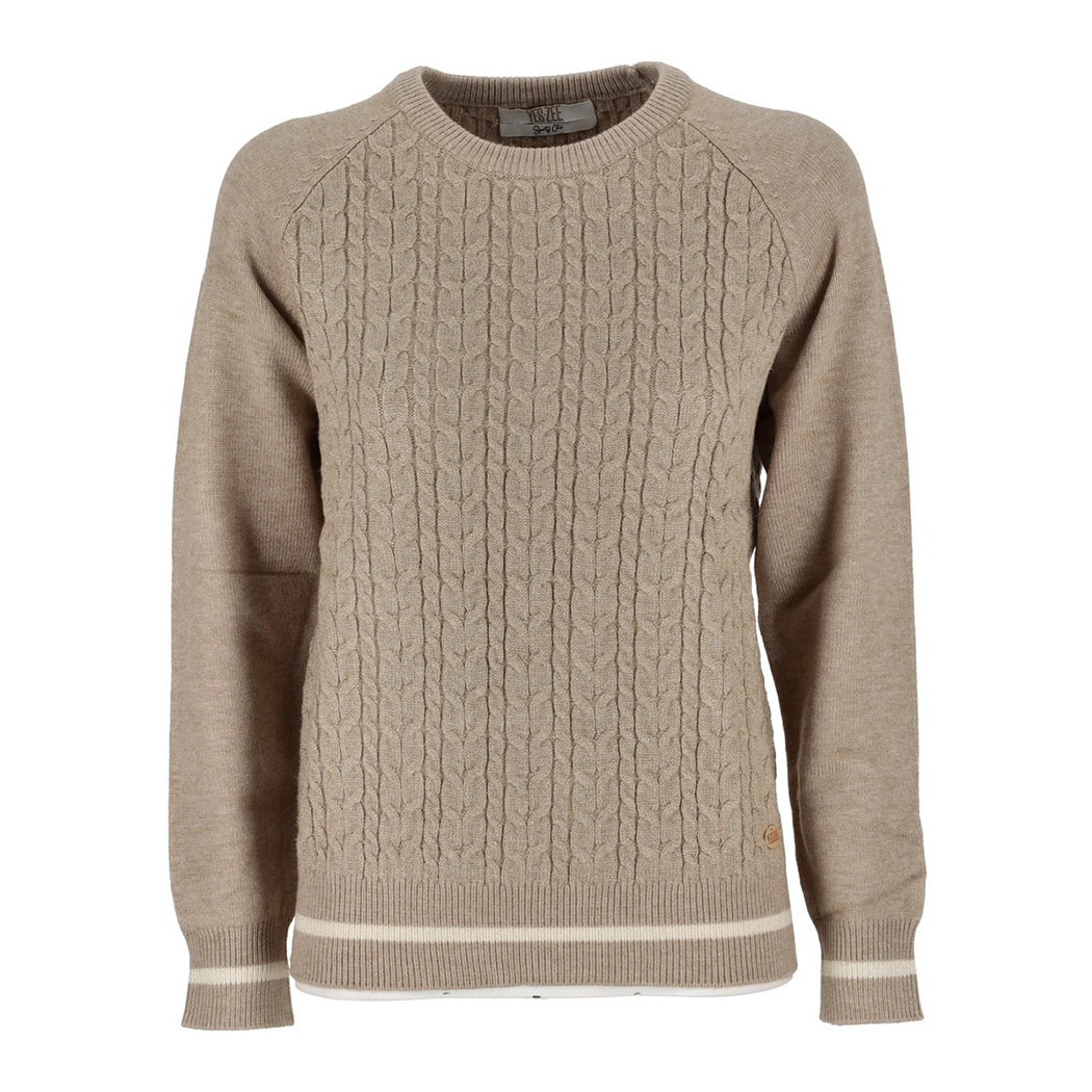 YES ZEE MAGLIA DONNA GIROCOLLO MAGLIONE TRECCE LUREX VISCOSA SWEATER M008/BI00