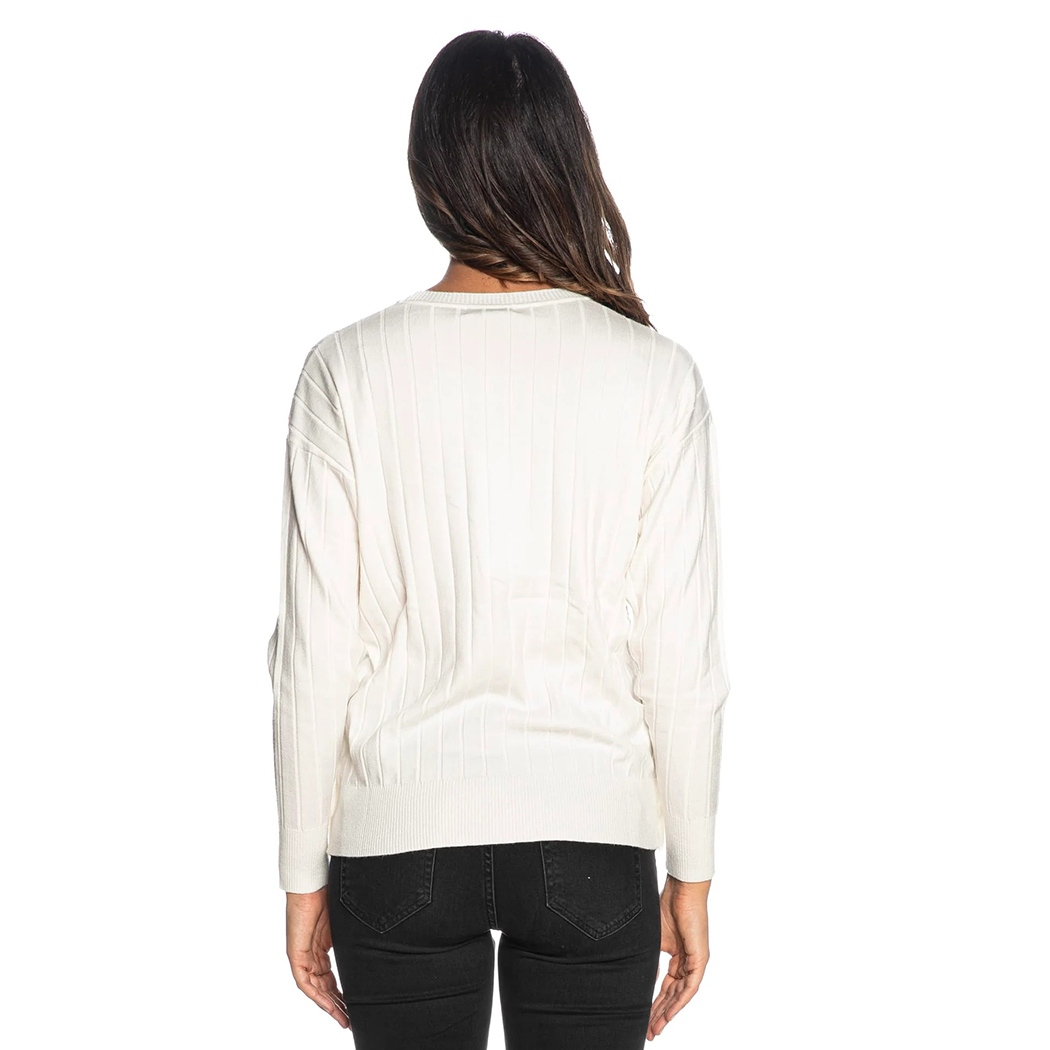 YES ZEE MAGLIA DONNA GIROCOLLO SPACCHETTI LATERALI MAGLIONE VISCOSA M066/BG00