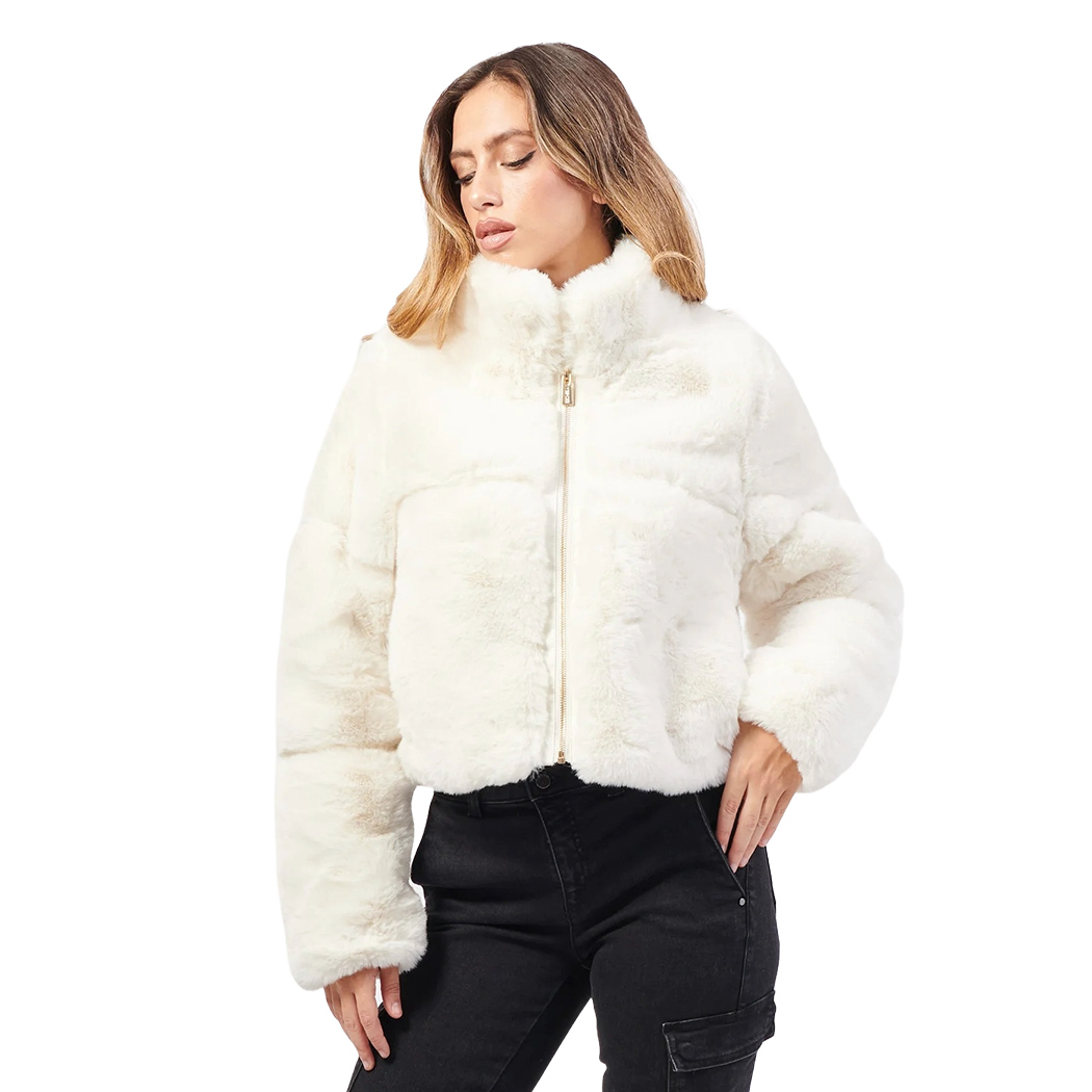 YES-ZEE BOMBER ECO FUR PELLICCETTA GIACCA GIUBBOTTO GIUBBINO DONNA J034/KX00