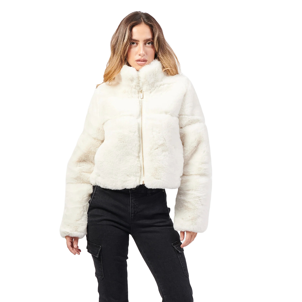 YES-ZEE BOMBER ECO FUR PELLICCETTA GIACCA GIUBBOTTO GIUBBINO DONNA J034/KX00