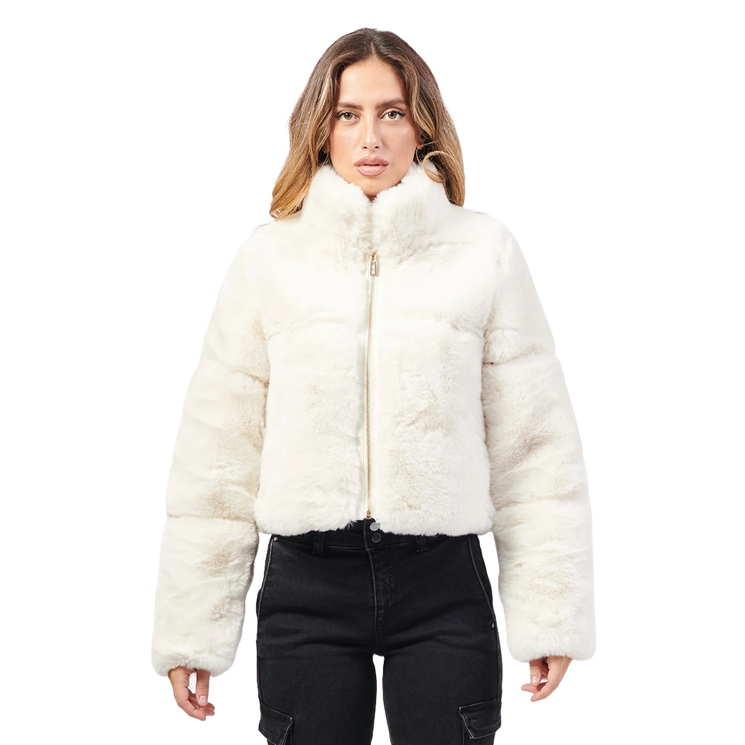 YES-ZEE BOMBER ECO FUR PELLICCETTA GIACCA GIUBBOTTO GIUBBINO DONNA J034/KX00