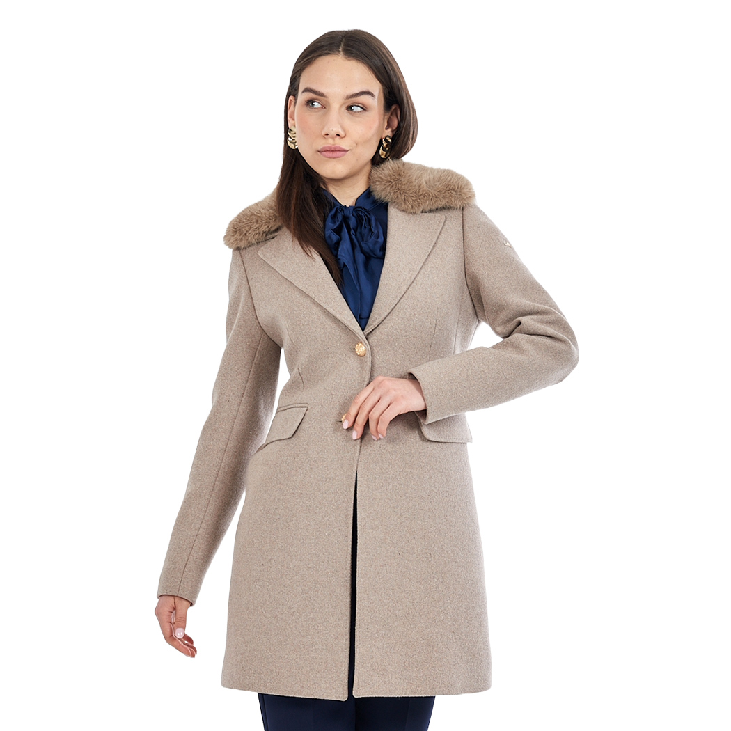YES-ZEE CAPPOTTO CAPPOTTINO DONNA MISTO LANA FODERATO GIACCONE O022/KKPS