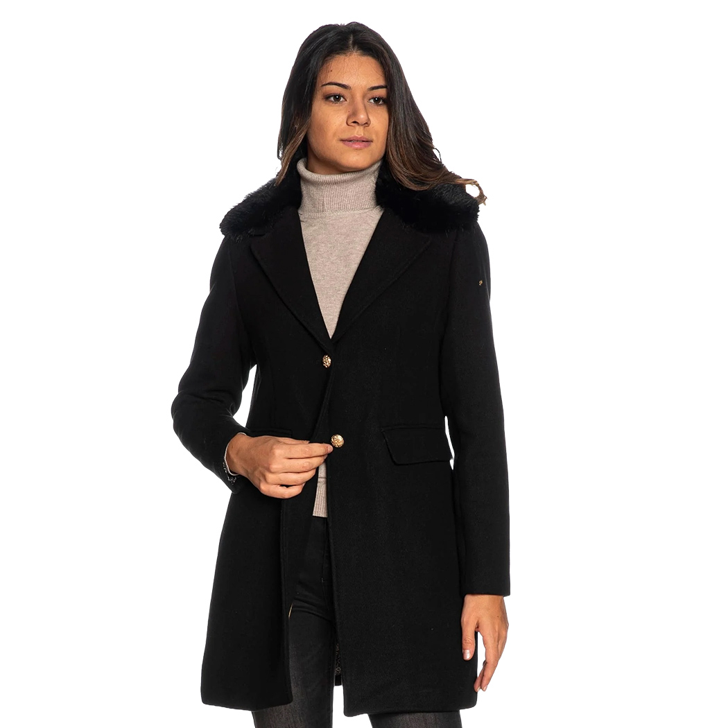 YES-ZEE CAPPOTTO CAPPOTTINO DONNA MISTO LANA FODERATO GIACCONE O022/KKPS