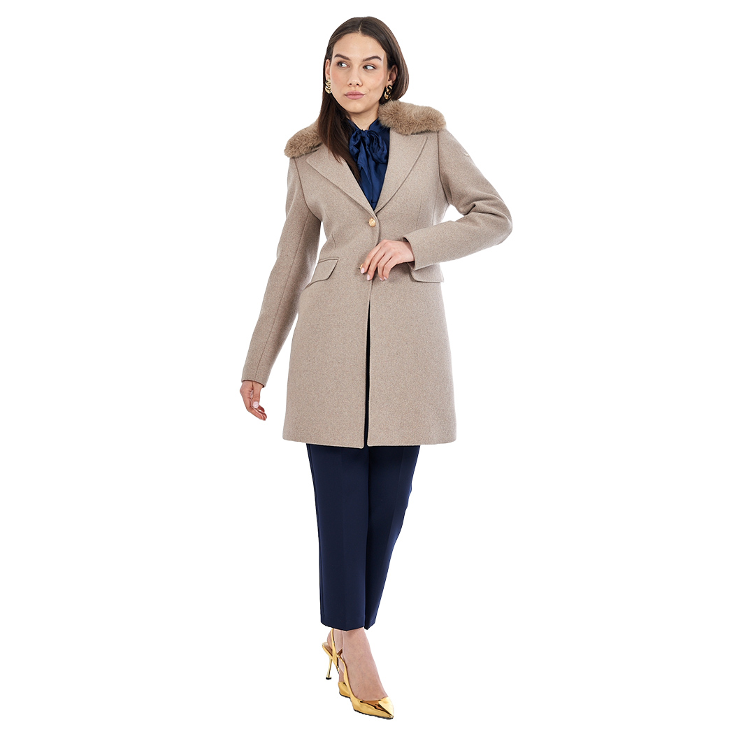 YES-ZEE CAPPOTTO CAPPOTTINO DONNA MISTO LANA FODERATO GIACCONE O022/KKPS