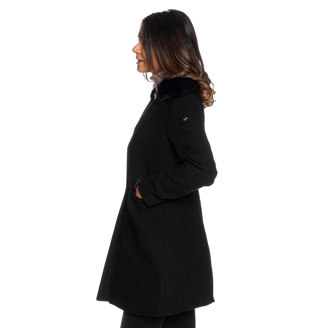 YES-ZEE CAPPOTTO CAPPOTTINO DONNA MISTO LANA FODERATO GIACCONE O022/KKPS