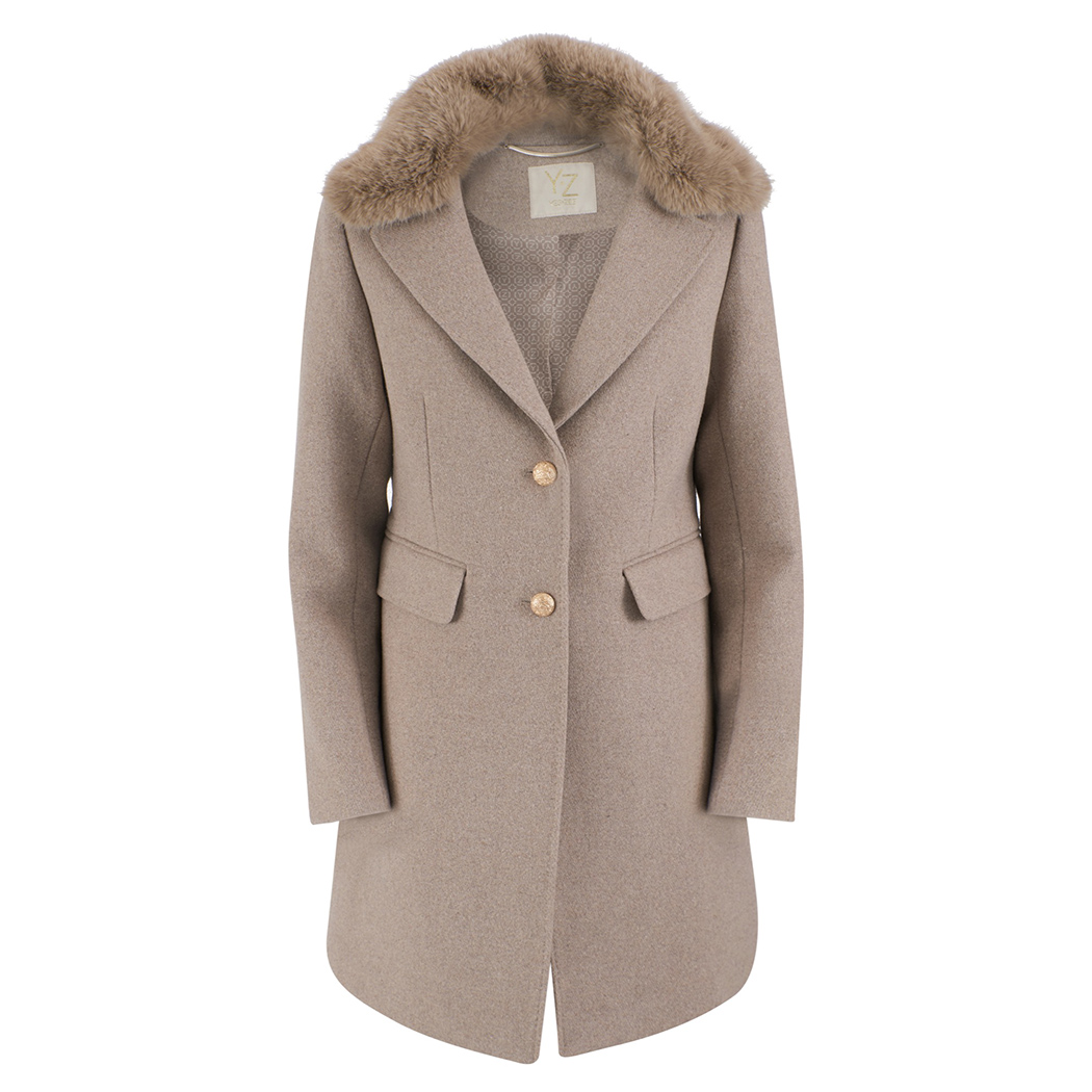 YES-ZEE CAPPOTTO CAPPOTTINO DONNA MISTO LANA FODERATO GIACCONE O022/KKPS