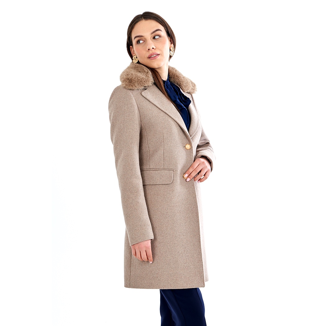 YES-ZEE CAPPOTTO CAPPOTTINO DONNA MISTO LANA FODERATO GIACCONE O022/KKPS