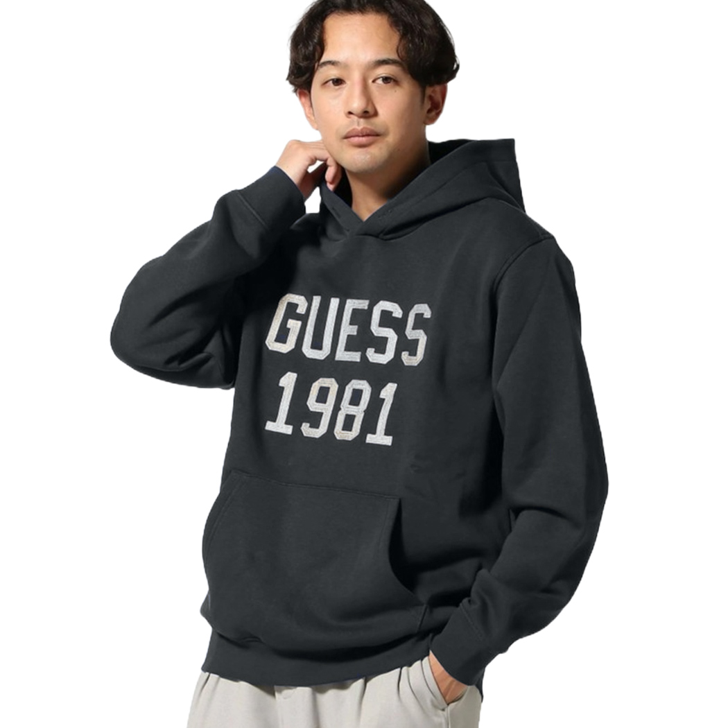GUESS FELPA UOMO BOY RICAMO LOGO INVERNALE GARZATA CAPPUCCIO MAGLIA M4YQ05K9Z21