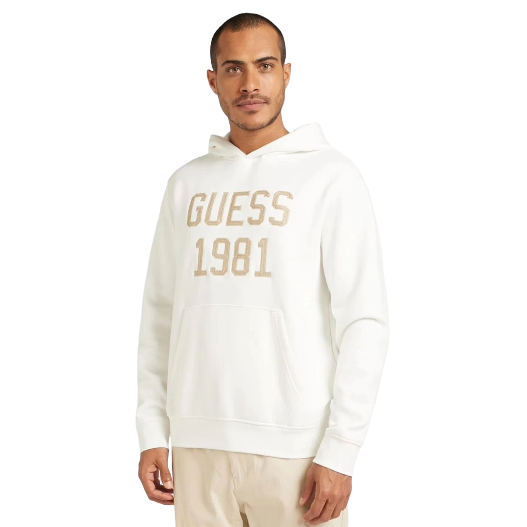 GUESS FELPA UOMO BOY RICAMO LOGO INVERNALE GARZATA CAPPUCCIO MAGLIA M4YQ05K9Z21