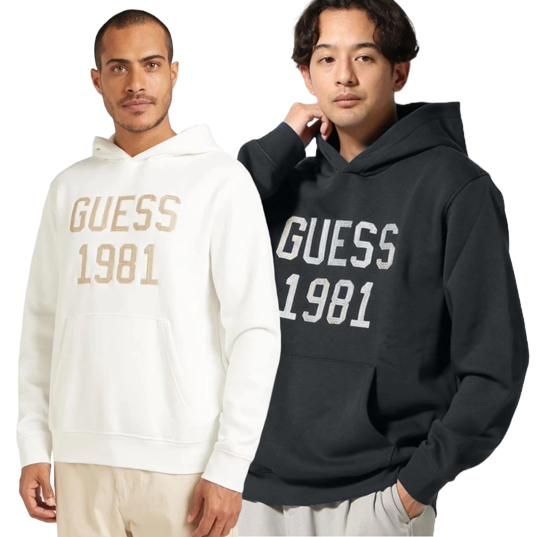 GUESS FELPA UOMO BOY RICAMO LOGO INVERNALE GARZATA CAPPUCCIO MAGLIA M4YQ05K9Z21