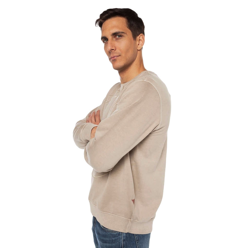 GUESS FELPA UOMO INVERNALE GARZATA LOGO FRONTALE MAGLIA SPORT M4YQ12KBY51