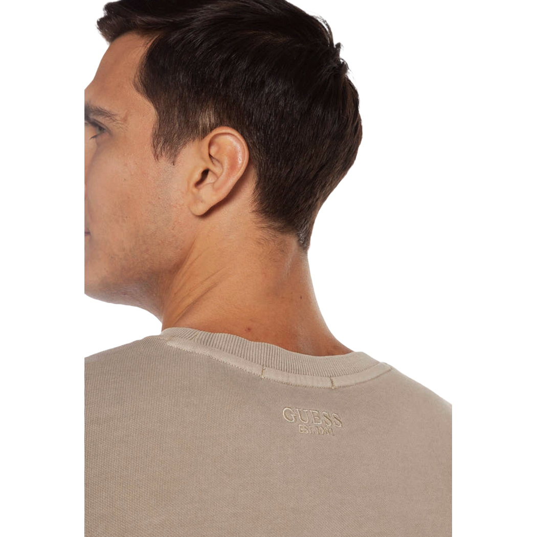 GUESS FELPA UOMO INVERNALE GARZATA LOGO FRONTALE MAGLIA SPORT M4YQ12KBY51