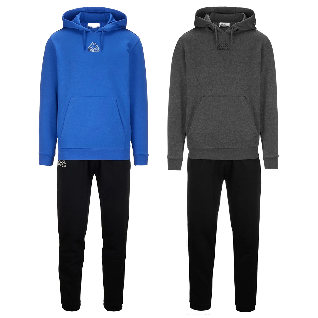 KAPPA LOGO FILLO TUTA COMPLETO UOMO IN FELPA INVERNALE COMODA SPORT 331R2LW