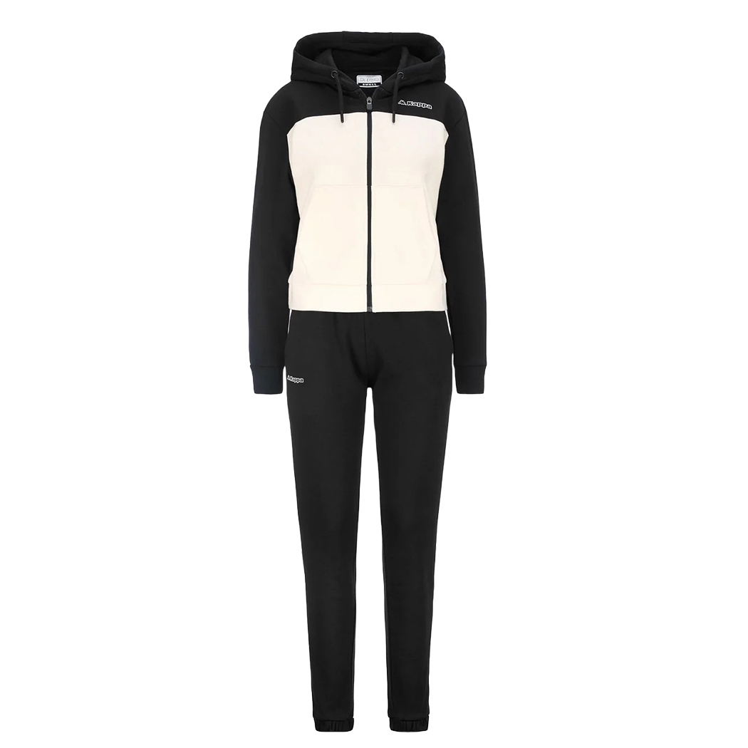KAPPA TUTA DONNA TRACKSUIT INVERNALE FELPA PANTALONI CAPPUCCIO LOGO FESA 331R2PW