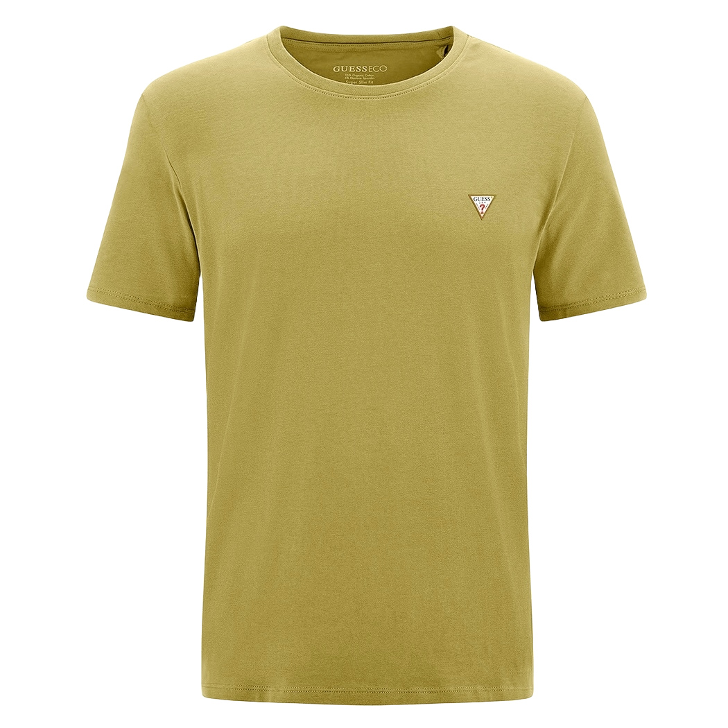 GUESS T-SHIRT UOMO MAGLIA COTONE JERSEY STRETCH LOGO TRIANGOLO BASIC M2YI36I3Z14