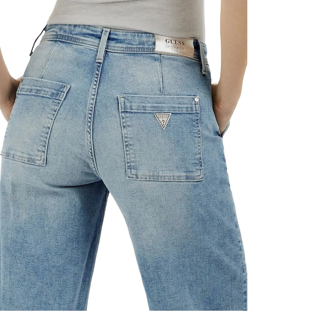 GUESS JEANS PANTALONI DONNA STRETCH WIDE LEG ZOYA W5RA1LD5L71