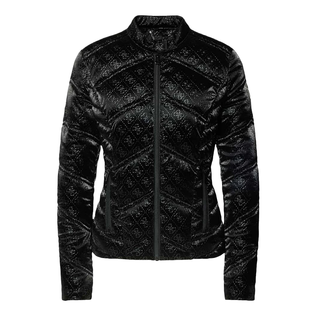 GUESS GIUBBINO GIACCA DONNA TRAPUNTINO 4G NEW VONA LOGO JACKET W5RL00WGV30