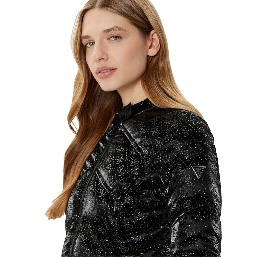 GUESS GIUBBINO GIACCA DONNA TRAPUNTINO 4G NEW VONA LOGO JACKET W5RL00WGV30