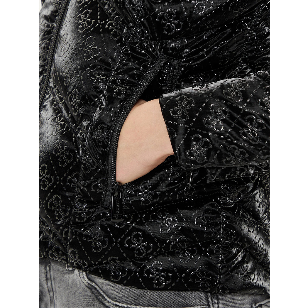 GUESS GIUBBINO GIACCA DONNA TRAPUNTINO 4G NEW VONA LOGO JACKET W5RL00WGV30