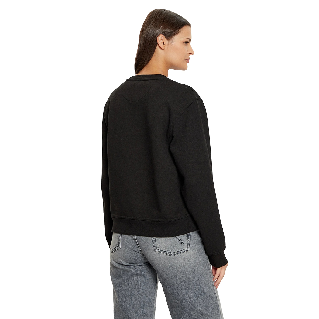 GUESS FELPA DONNA COTONE PRIMAVERA LOGO TRIANGOLO STRASS MAGLIA W5RQ09K8802