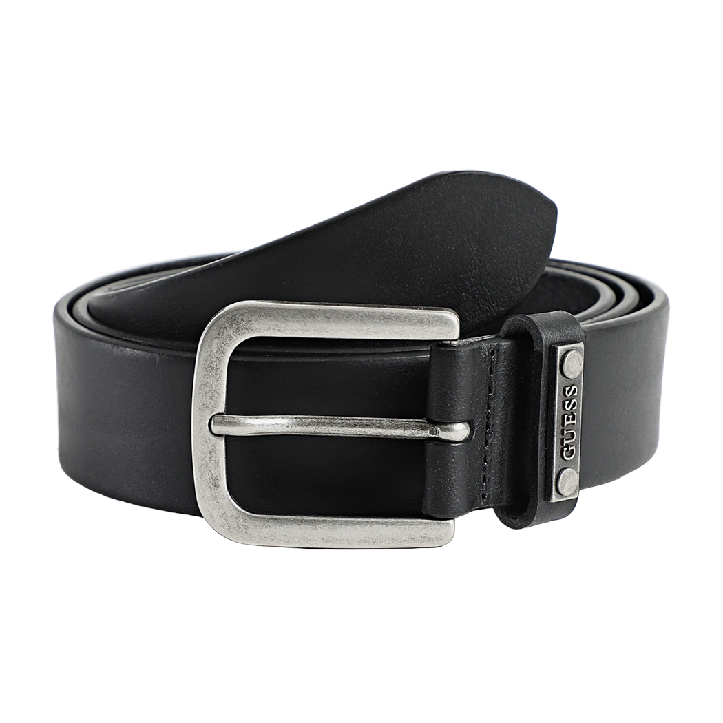 GUESS CINTURA UOMO BOY RAGAZZO LOGO VERA PELLE FIBBIA BELT CINTA M5RZ05L0VZ0