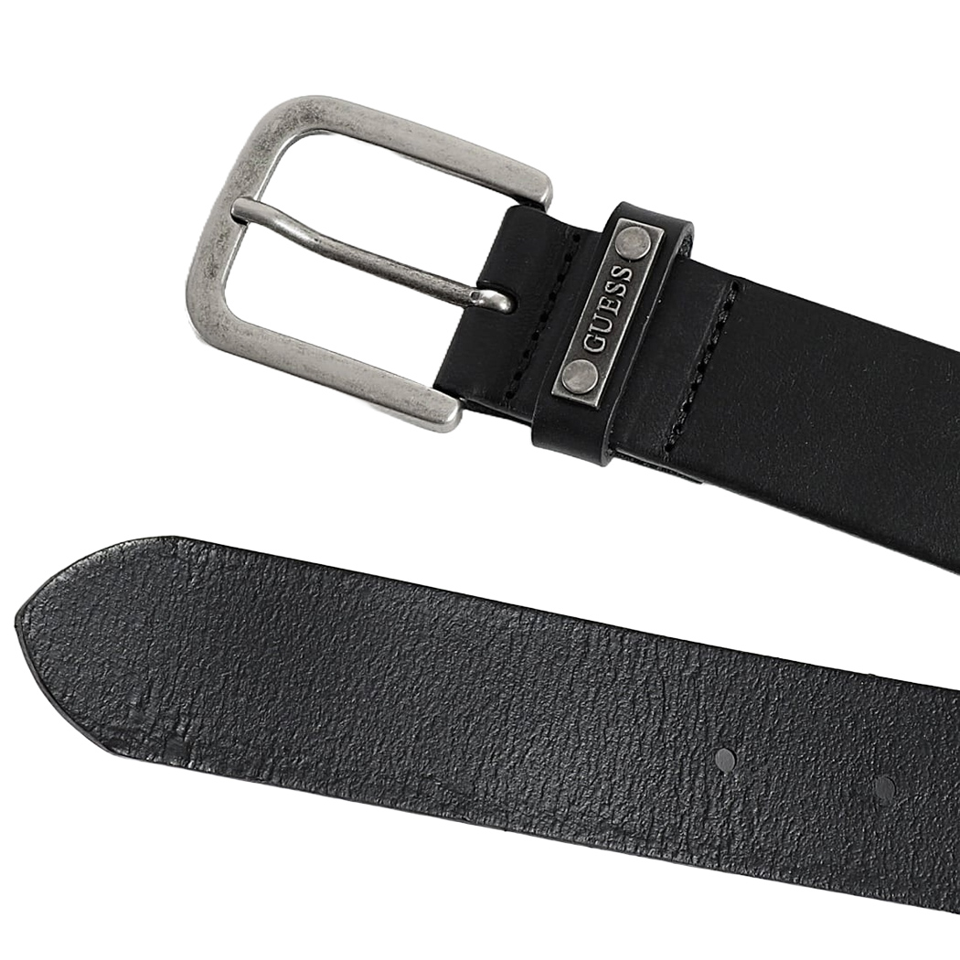 GUESS CINTURA UOMO BOY RAGAZZO LOGO VERA PELLE FIBBIA BELT CINTA M5RZ05L0VZ0