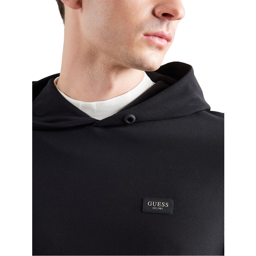 GUESS FELPA UOMO TASCA A MARSUPOIO LOGO CAPPUCCIO MAGLIA SPORT M4YQ10KCBL0