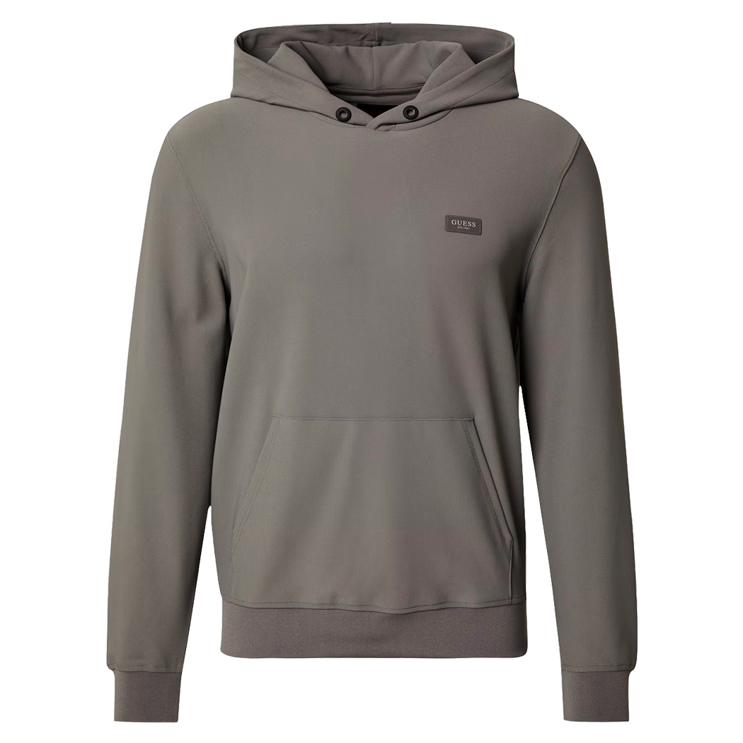 GUESS FELPA UOMO TASCA A MARSUPOIO LOGO CAPPUCCIO MAGLIA SPORT M4YQ10KCBL0